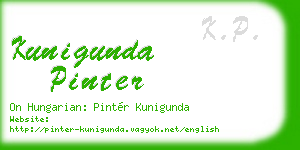 kunigunda pinter business card